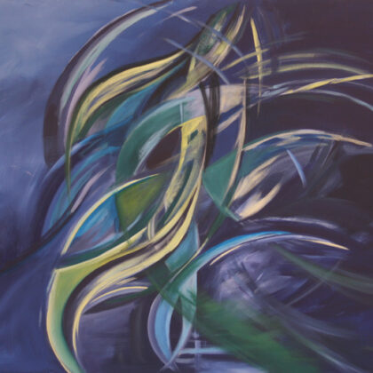 Wasser 80 x 100 cm 2008 abstract Acryl Leinwand mixed media Original Art Sonja Wythe